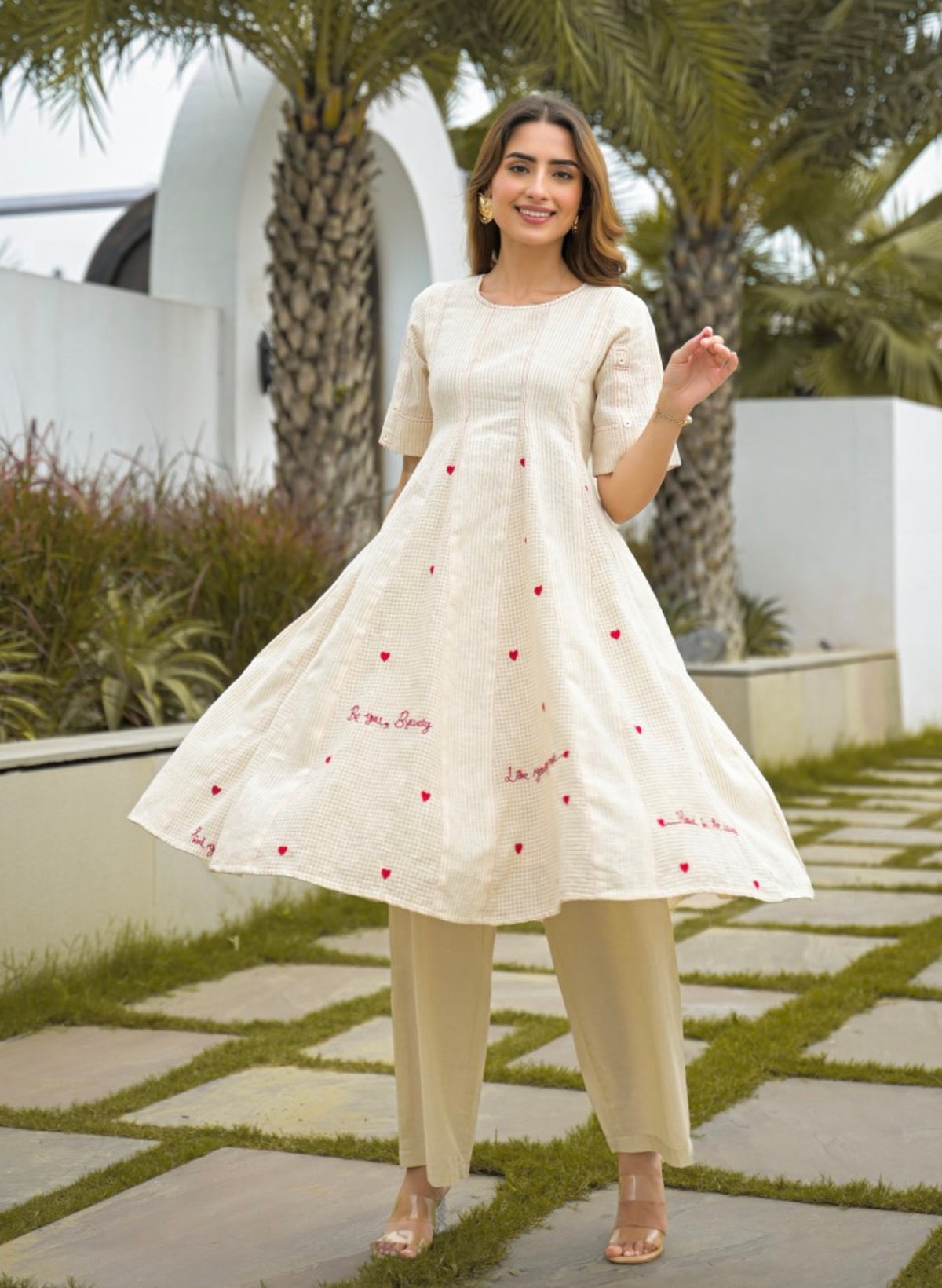 Heartfelt ivory elegance co-ord set