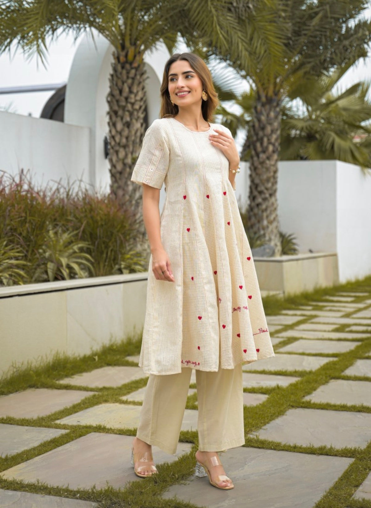 Heartfelt ivory elegance co-ord set