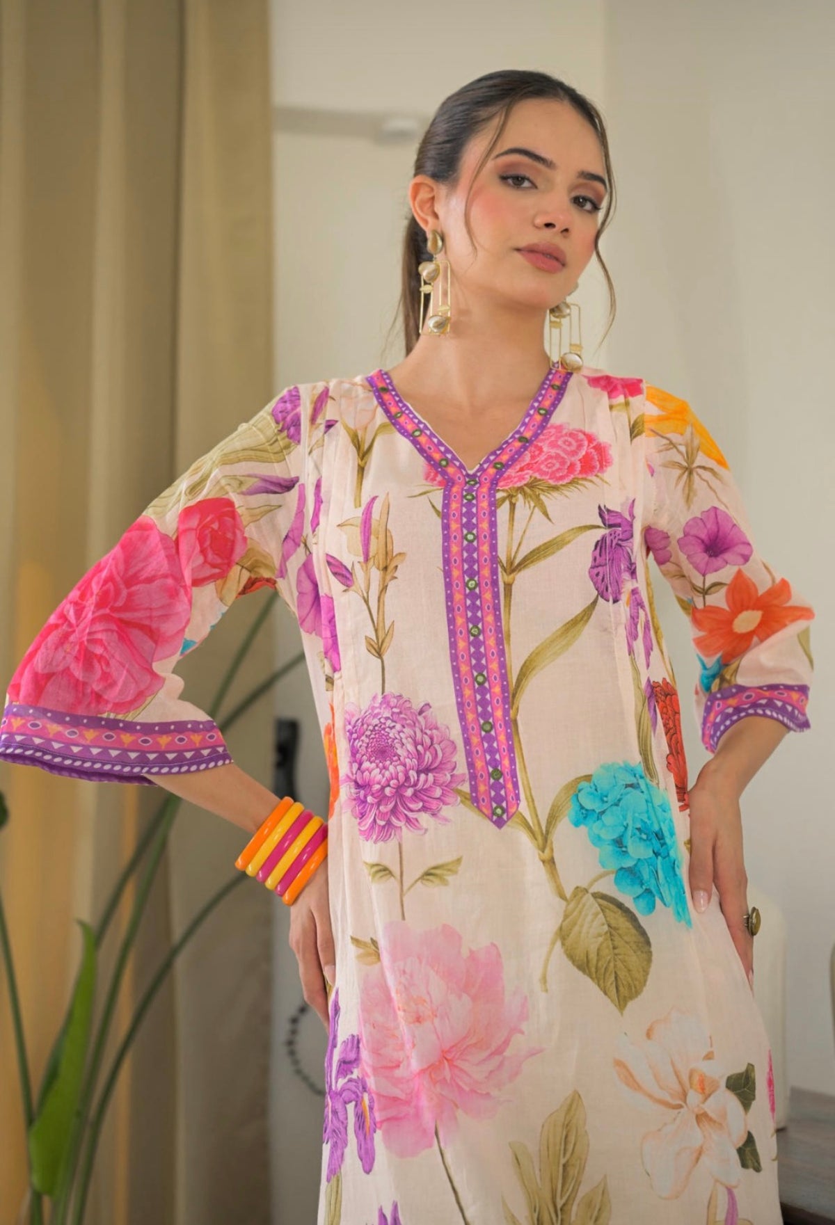 Floral fiesta elegance kurta set