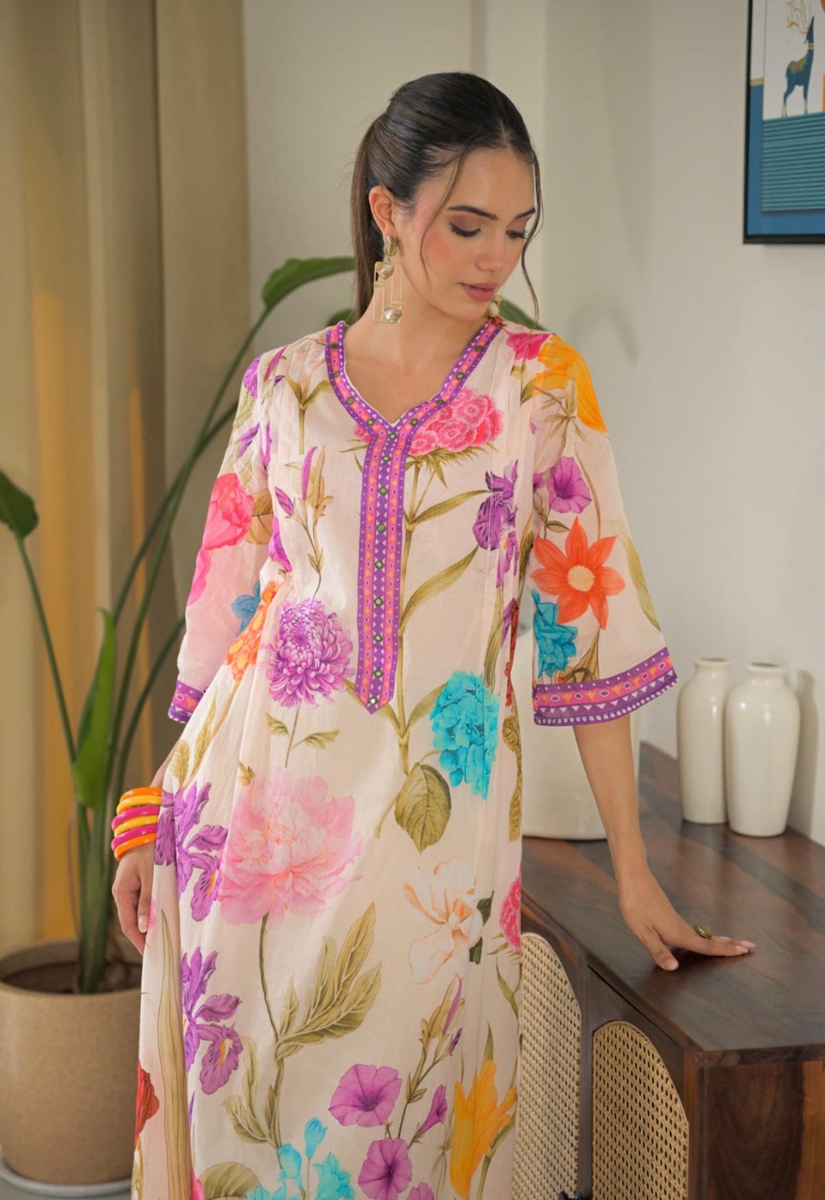 Floral fiesta elegance kurta set