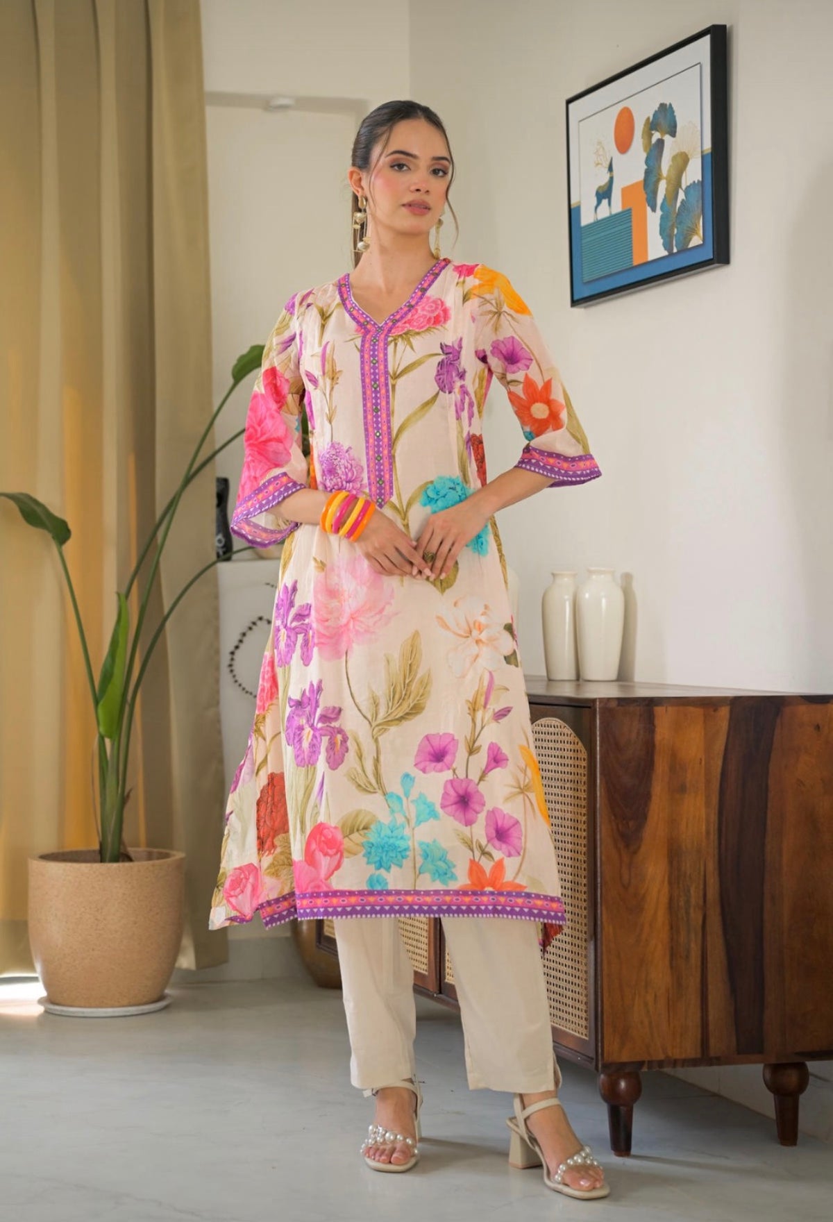 Floral fiesta elegance kurta set