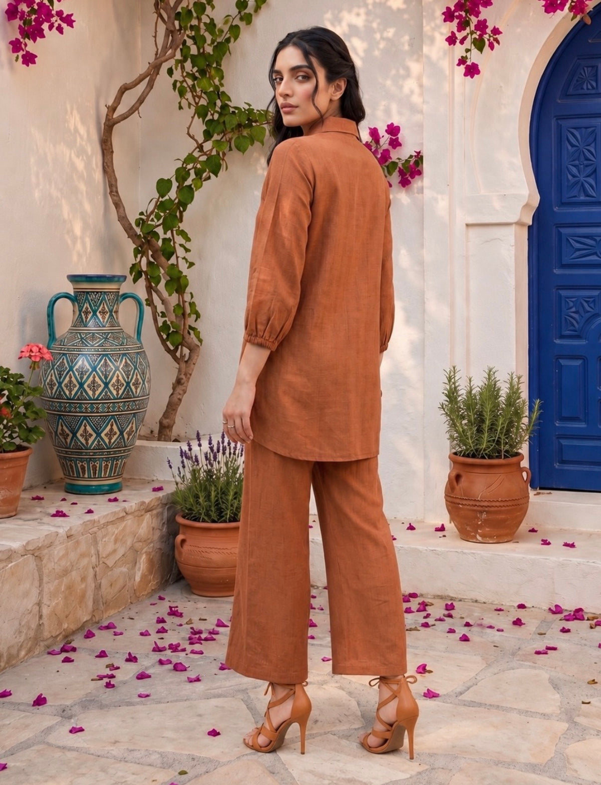 Tan abstract breeze co-ord set