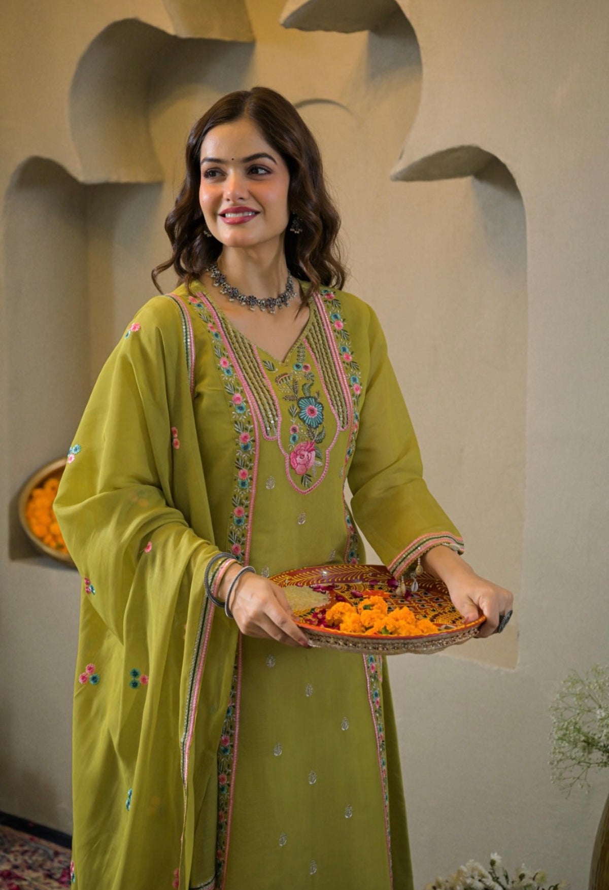 Spring lime grace suit set