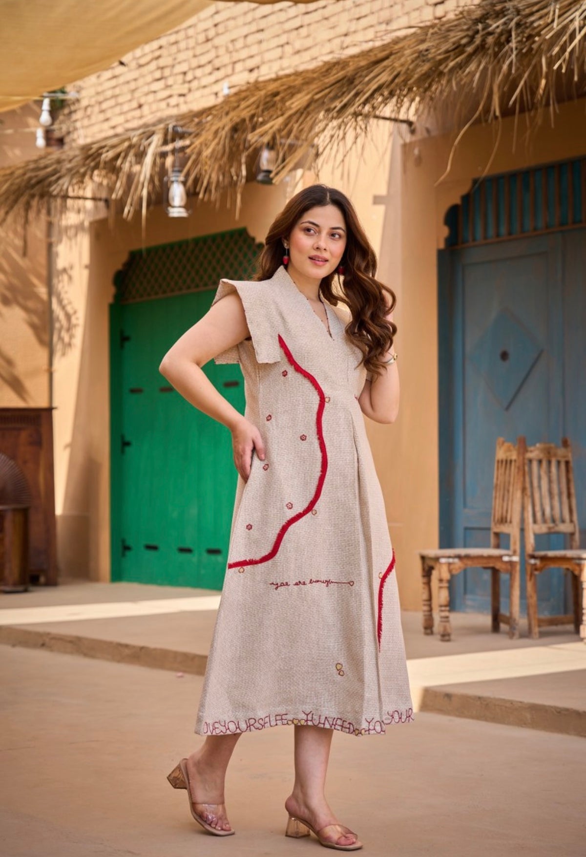 Desert rose canvas dress