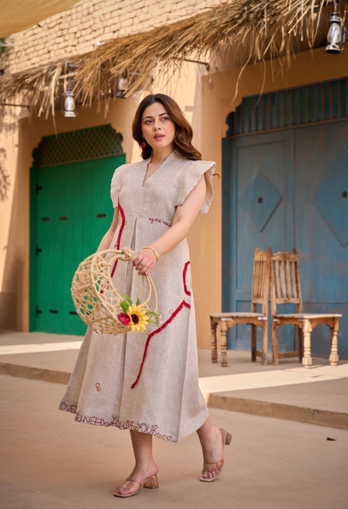 Desert rose canvas dress