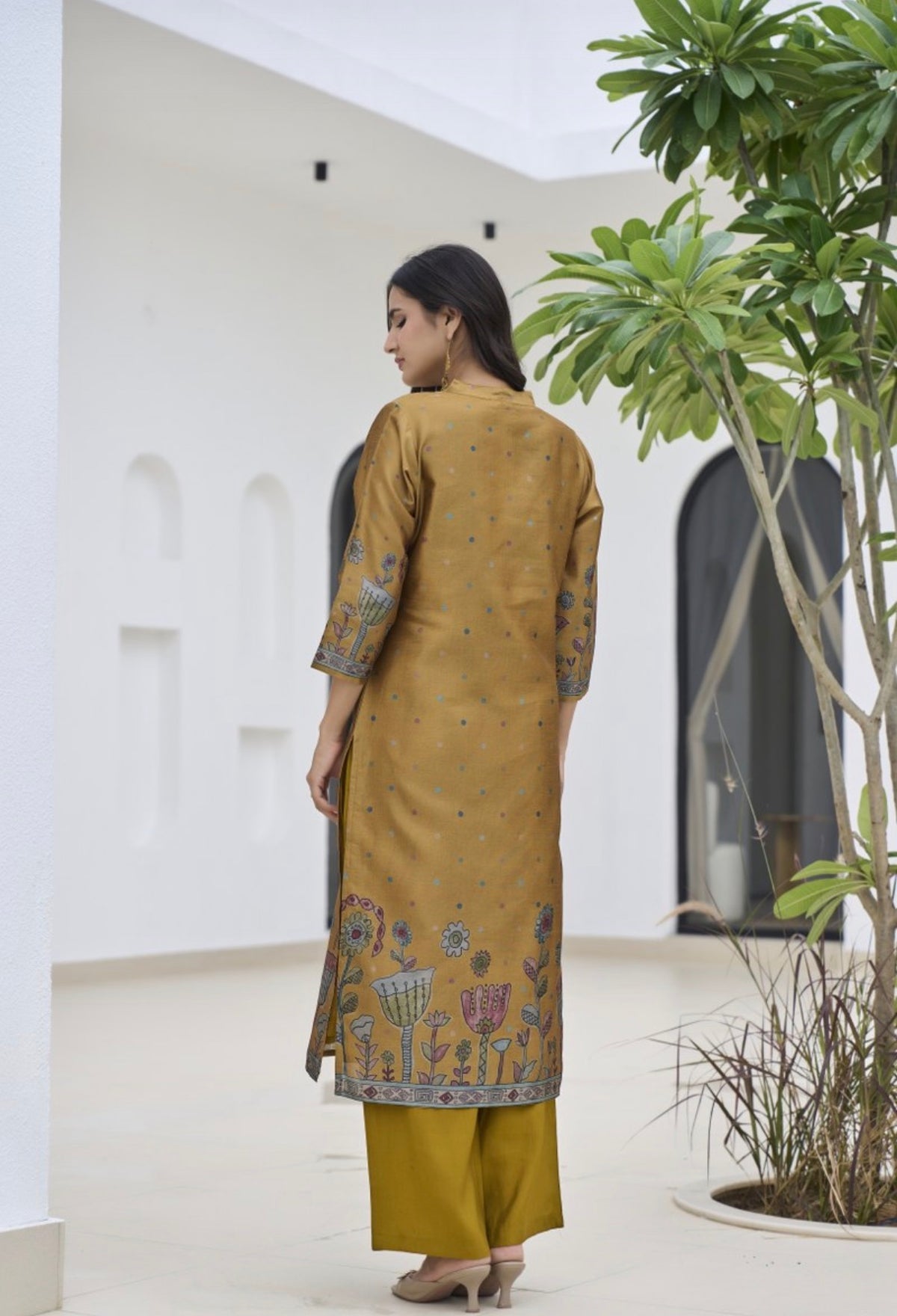 Ochre earthy bloom suit set