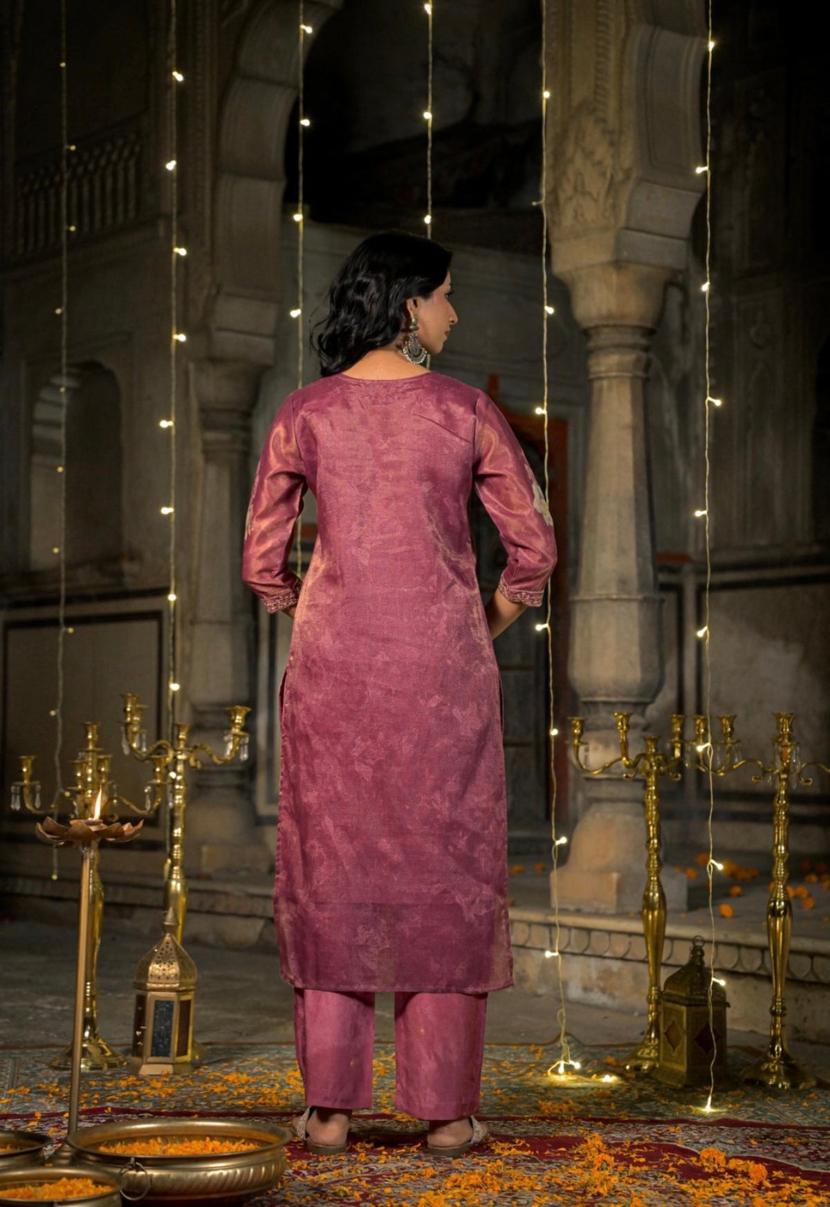 Antique plum heritage suit set
