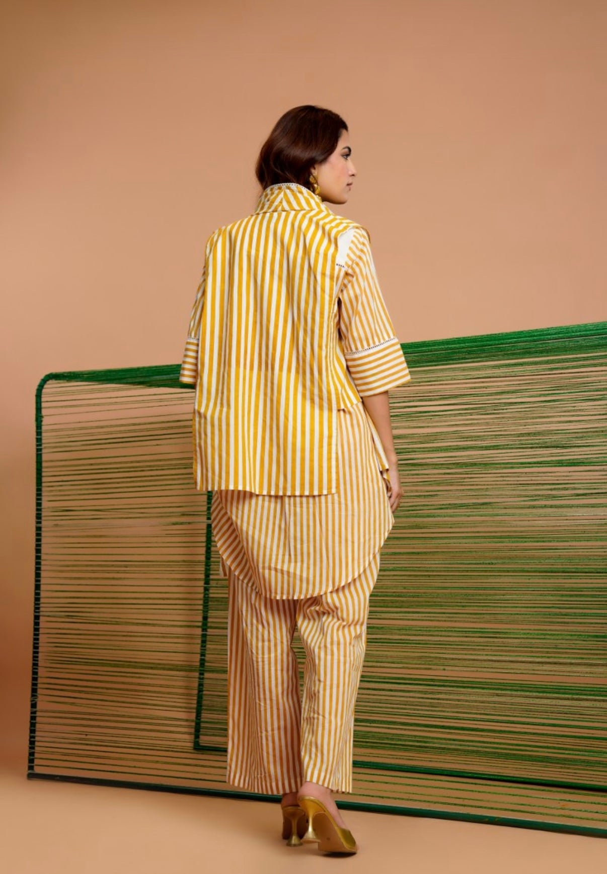 Golden Loom Striped Co-Ord Set