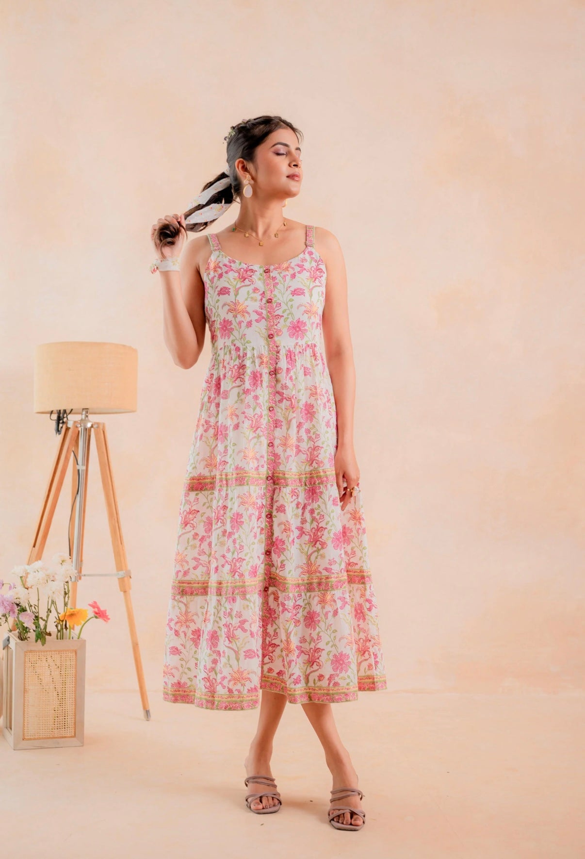 Garden Glow Tiered Dress