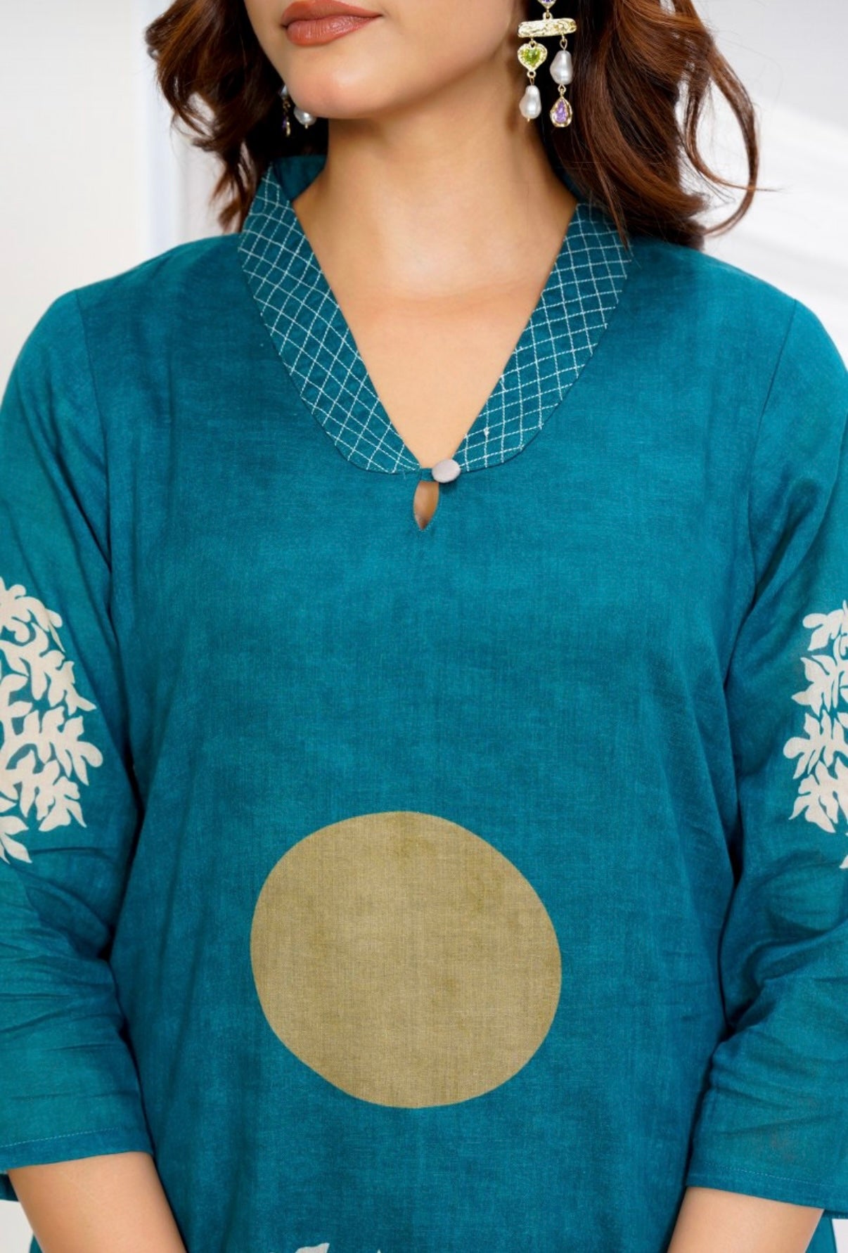 Celestial Grove Teal Kurta Set