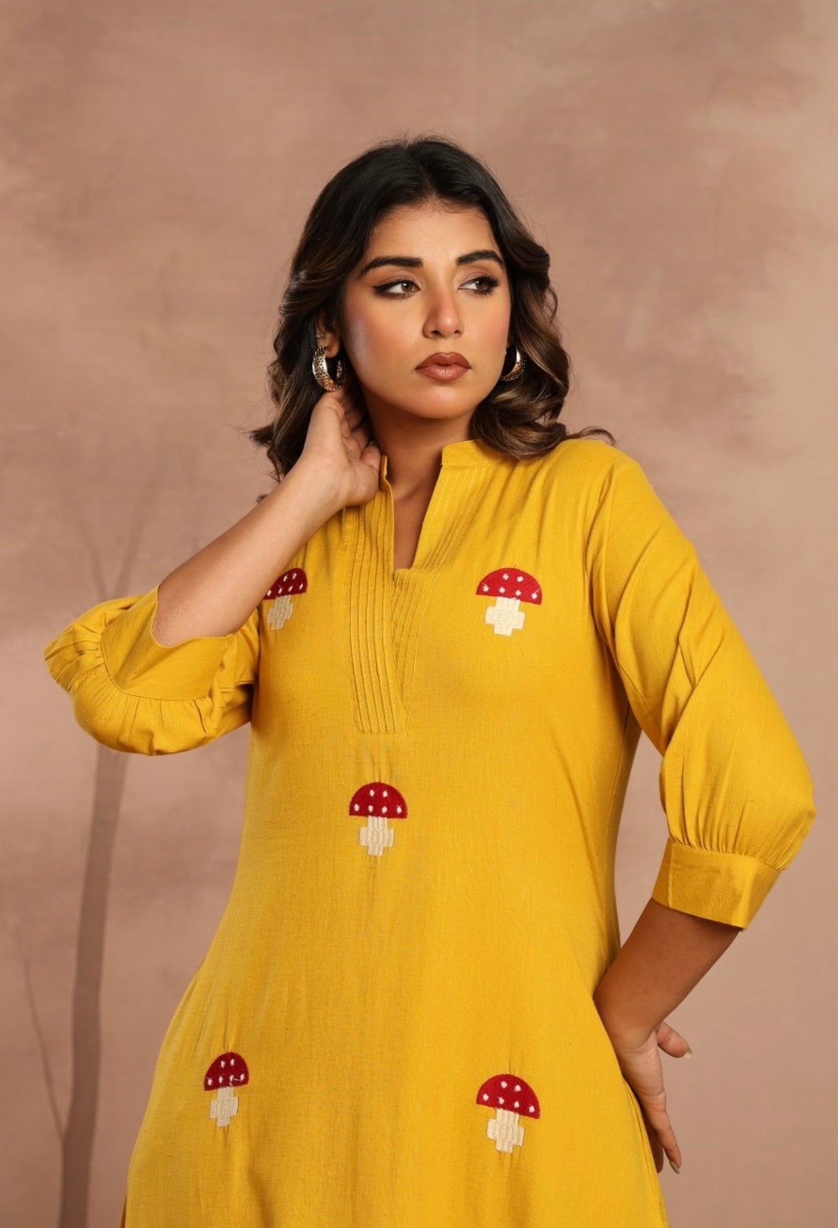 Sunshroom Mustard Kurta Set
