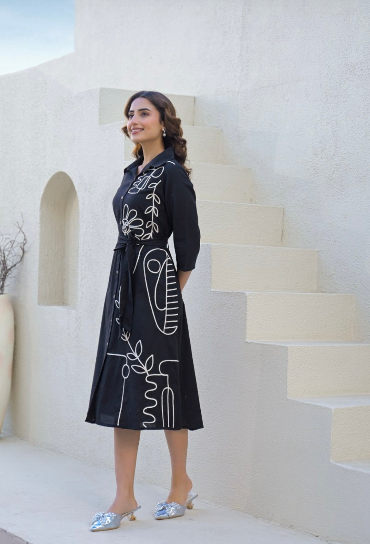 Urban Canvas Art Midi Dress