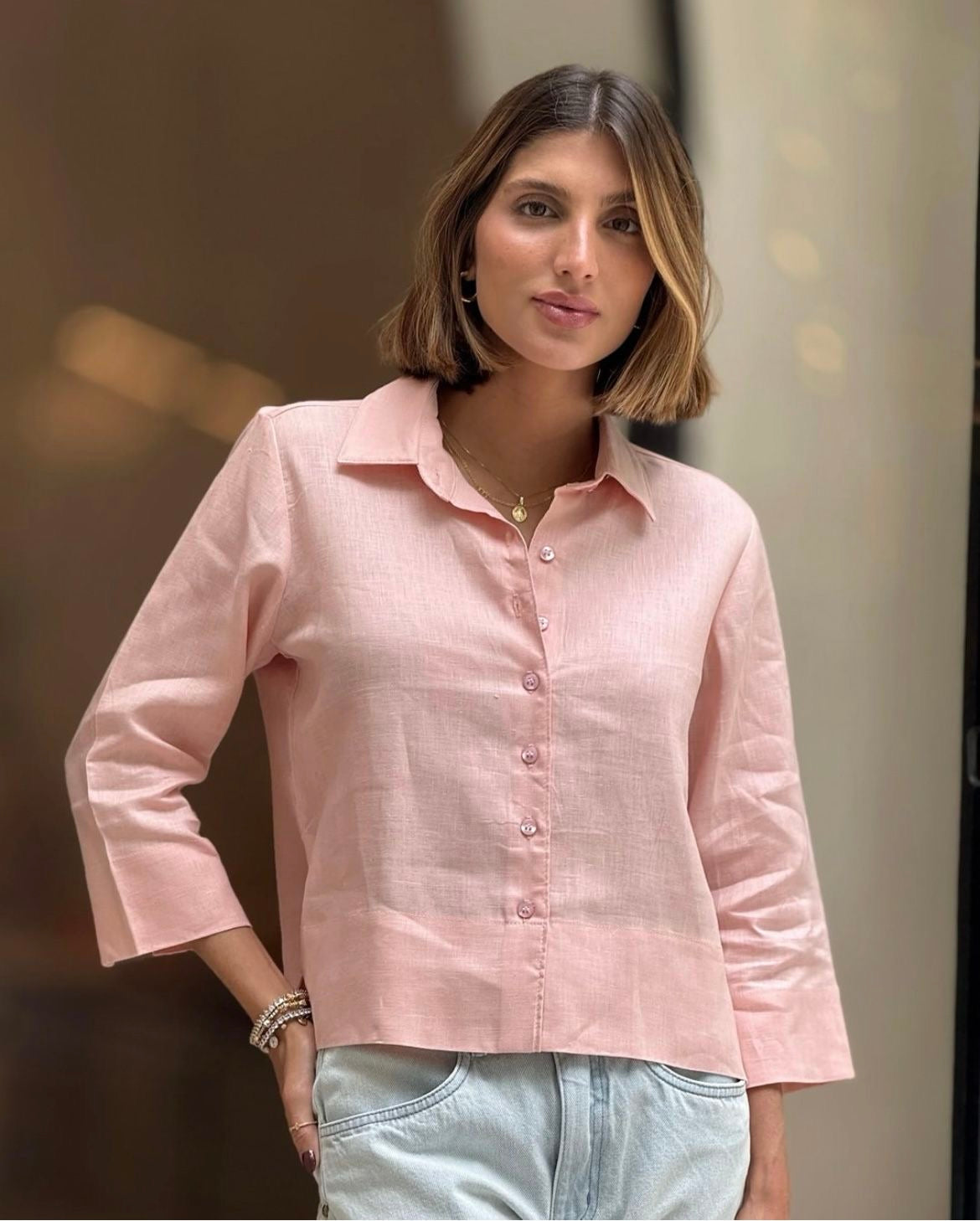 Rosy Charm Ease Shirt
