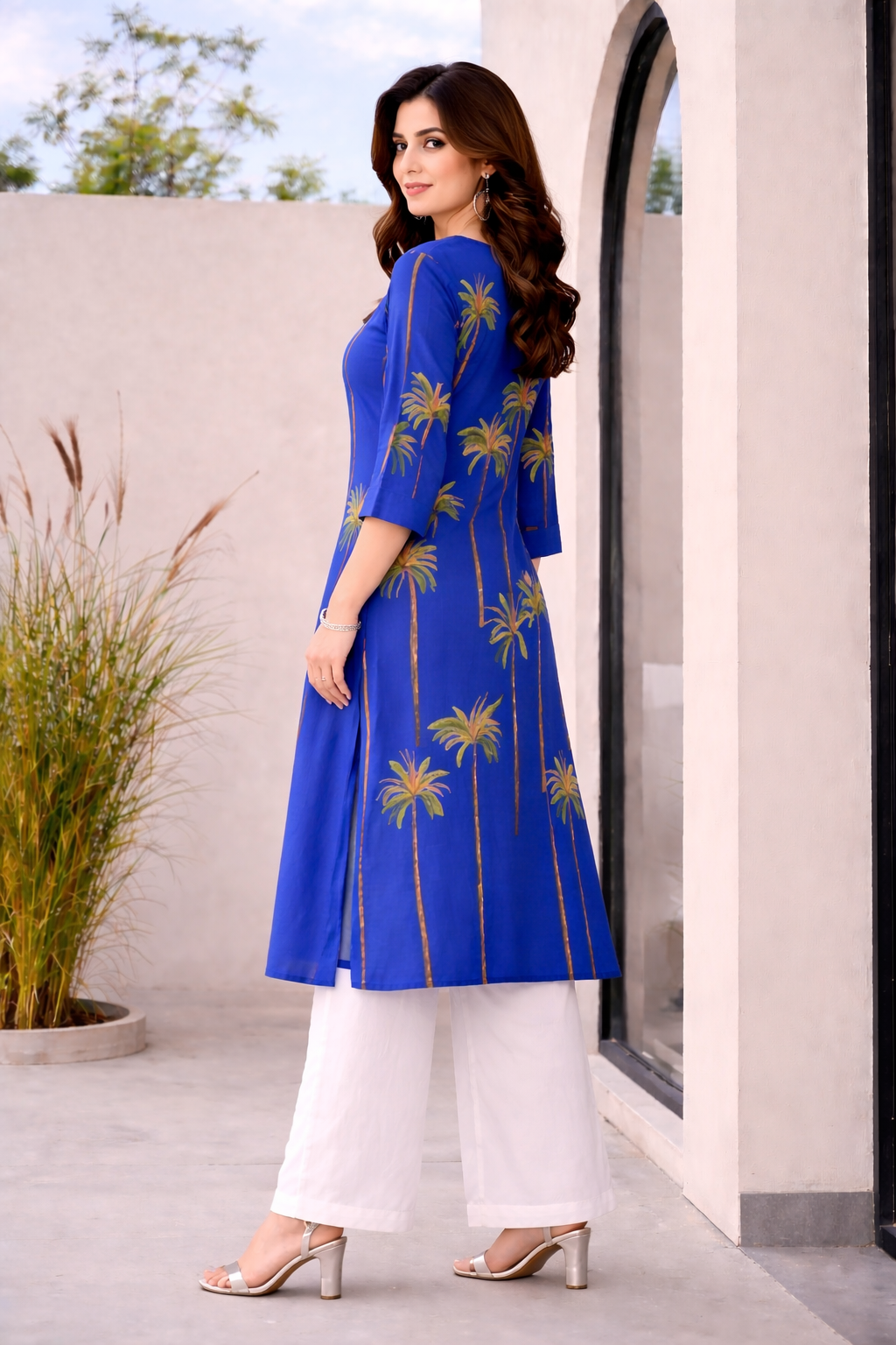 Royal Oasis Palm Kurta Set