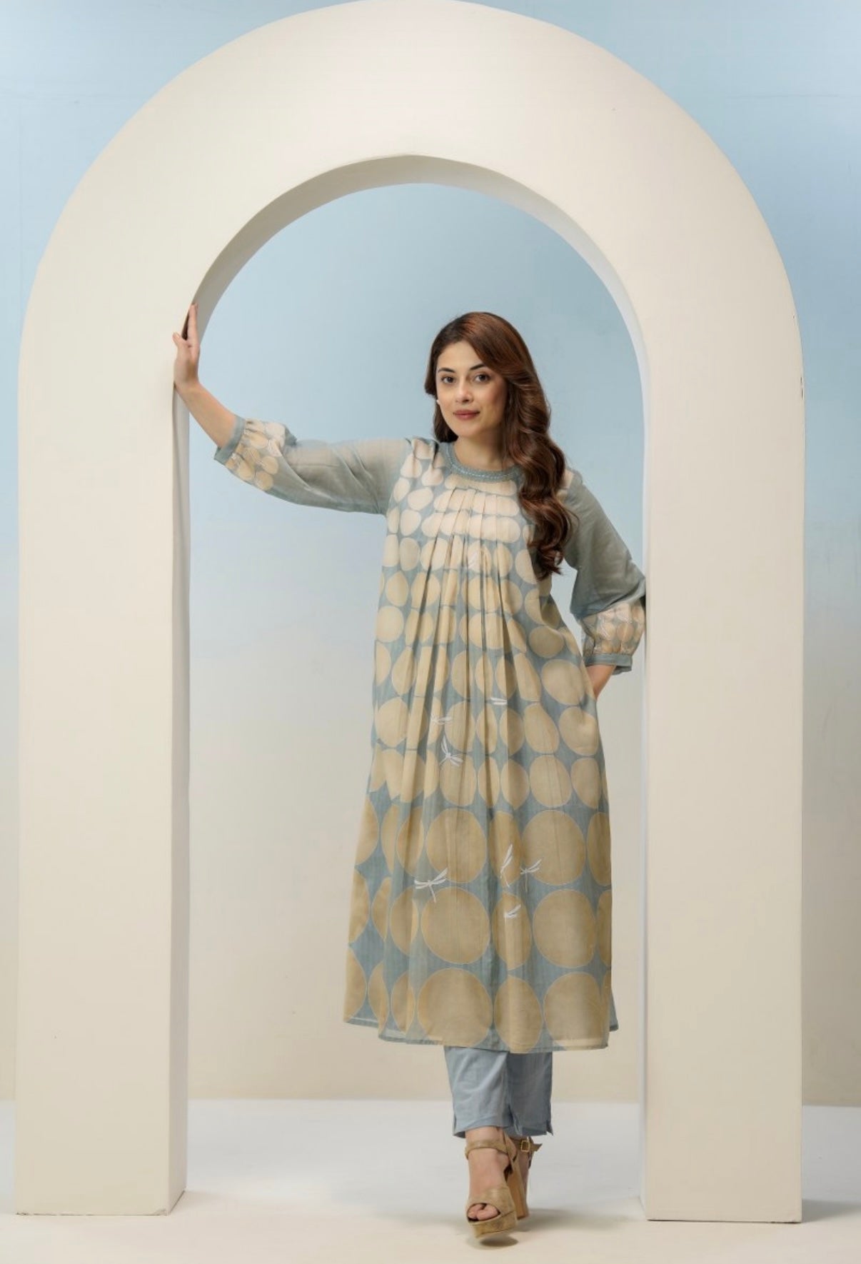 Celestial Dots Serenity Cotton Kurta Set