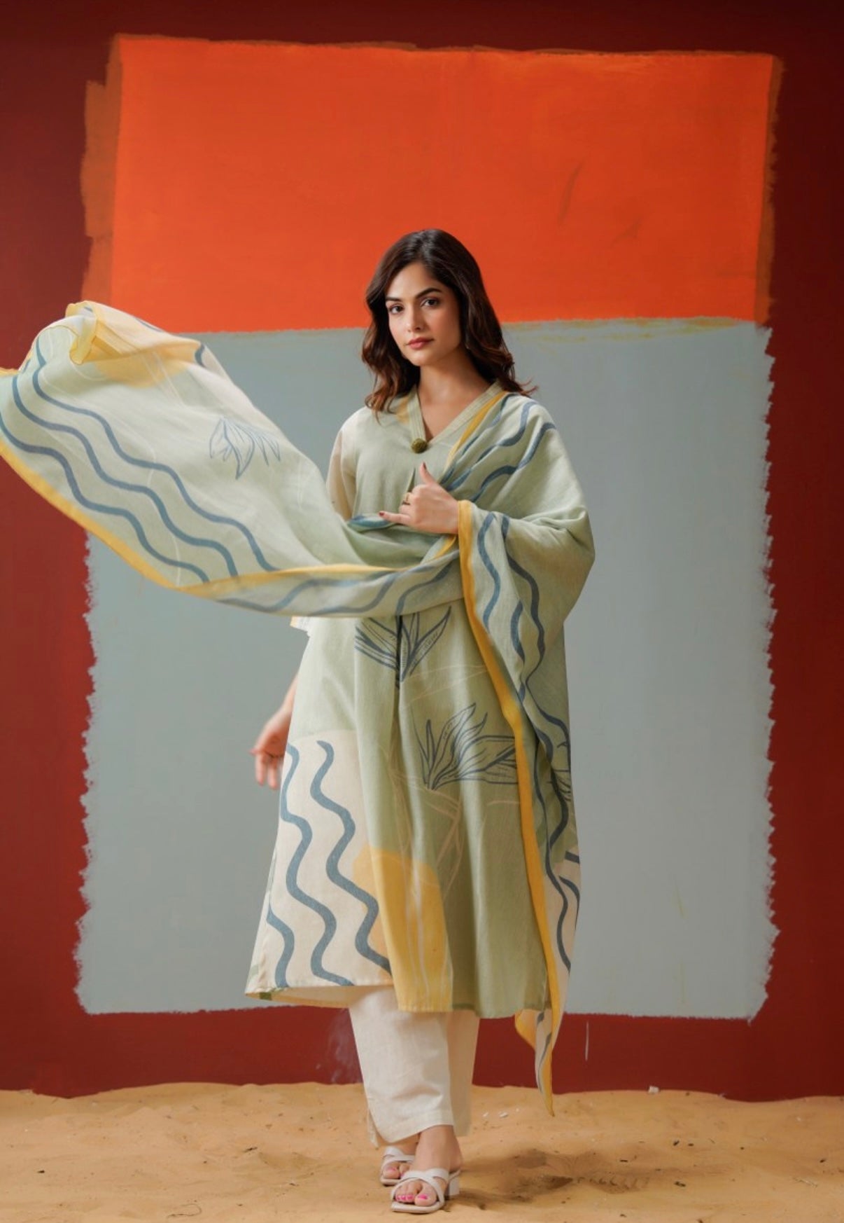 Willow Breeze Cotton Kurta Set