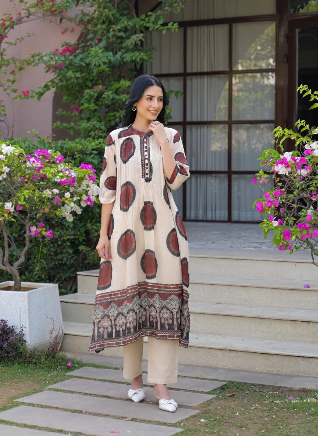 Rustic Elegance Motif Kurta Set