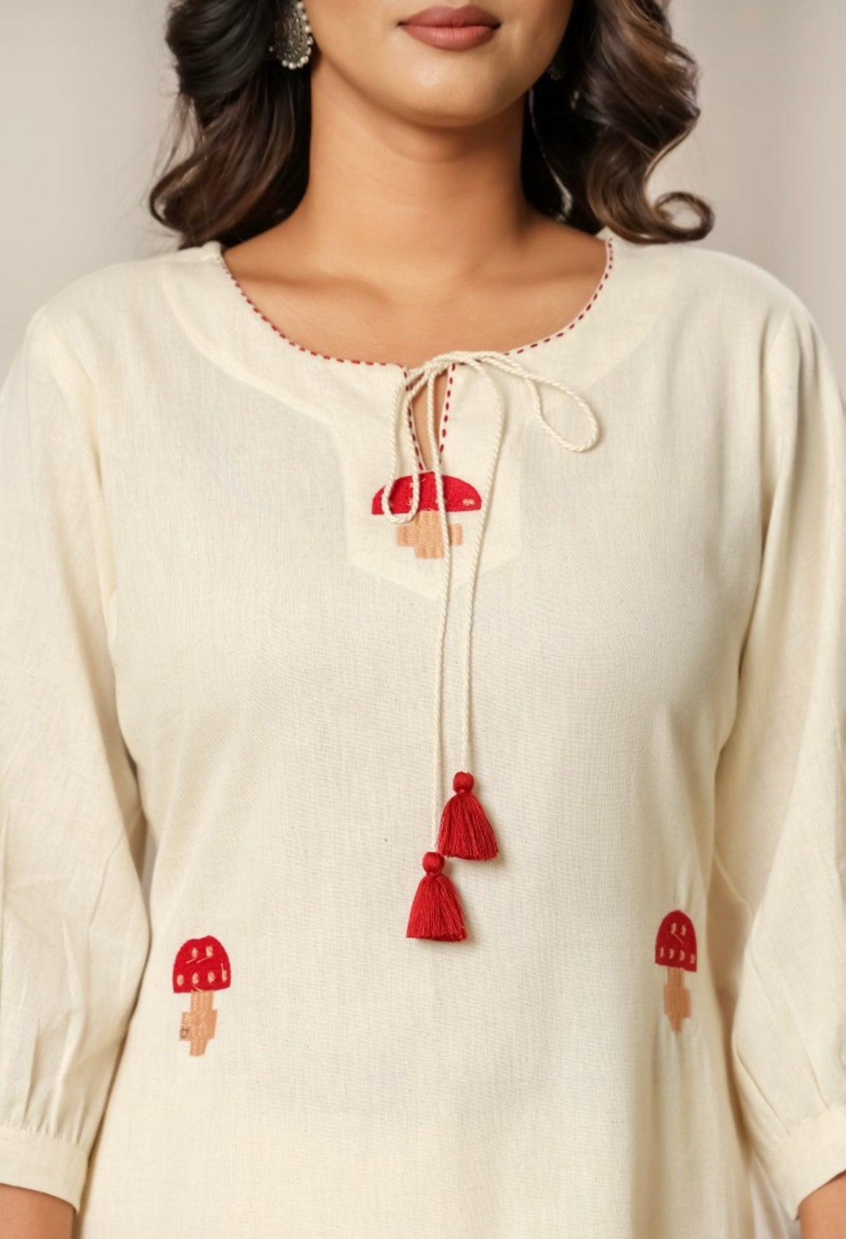 Mushroom Muse Ivory Kurta Set