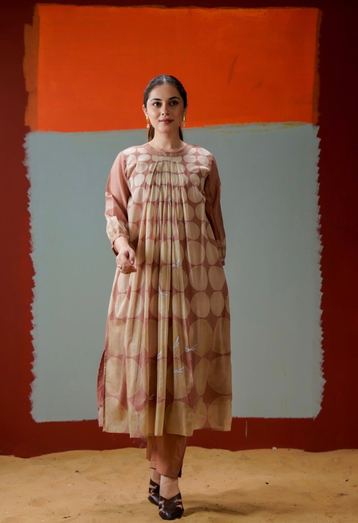 Desert Bloom Printed Cotton Kurta Set