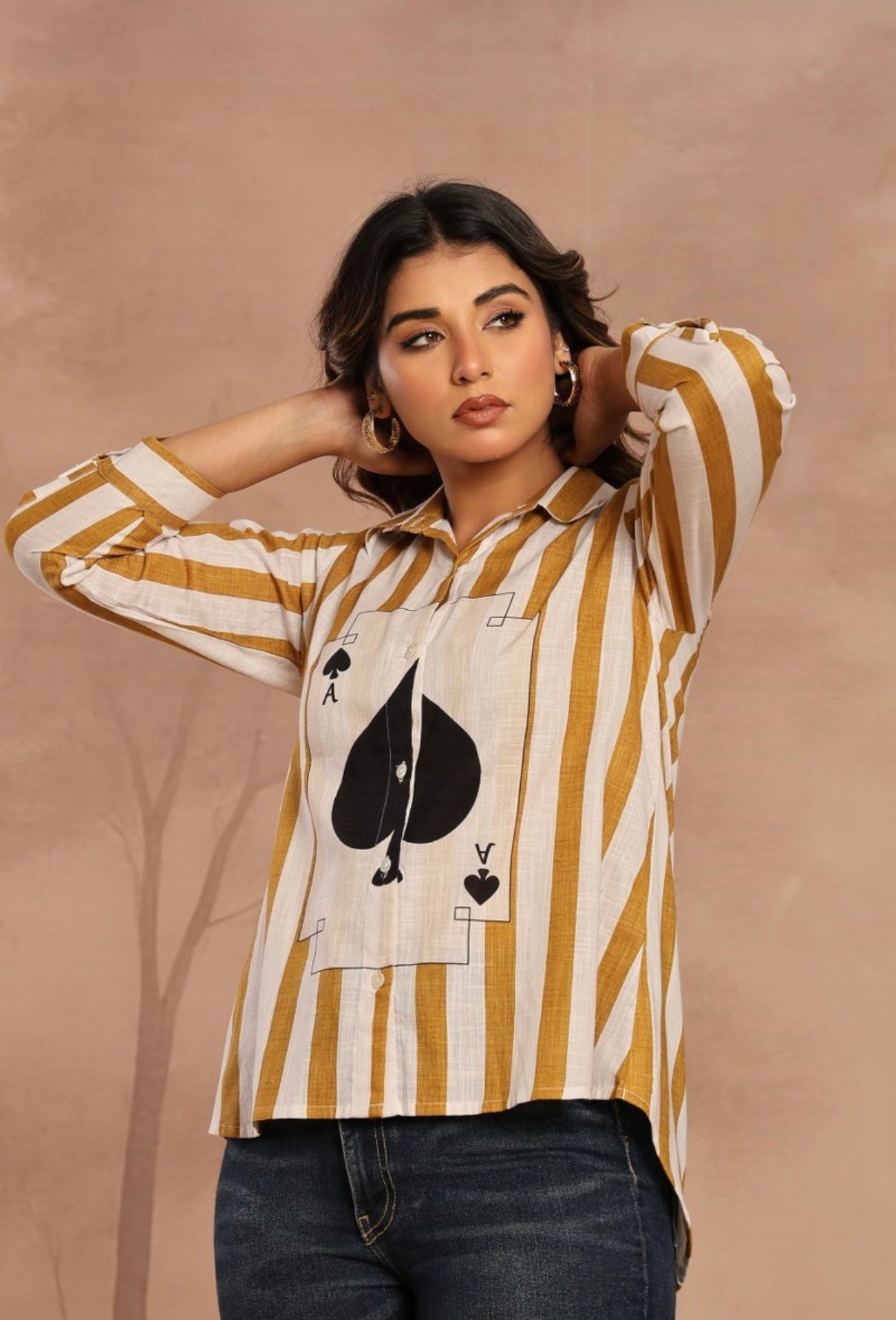 Golden Ace Graphic Stripe Shirt
