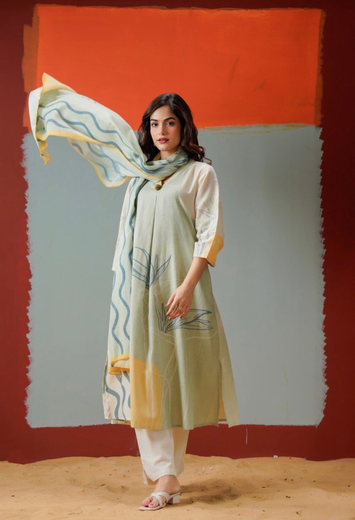 Willow Breeze Cotton Kurta Set
