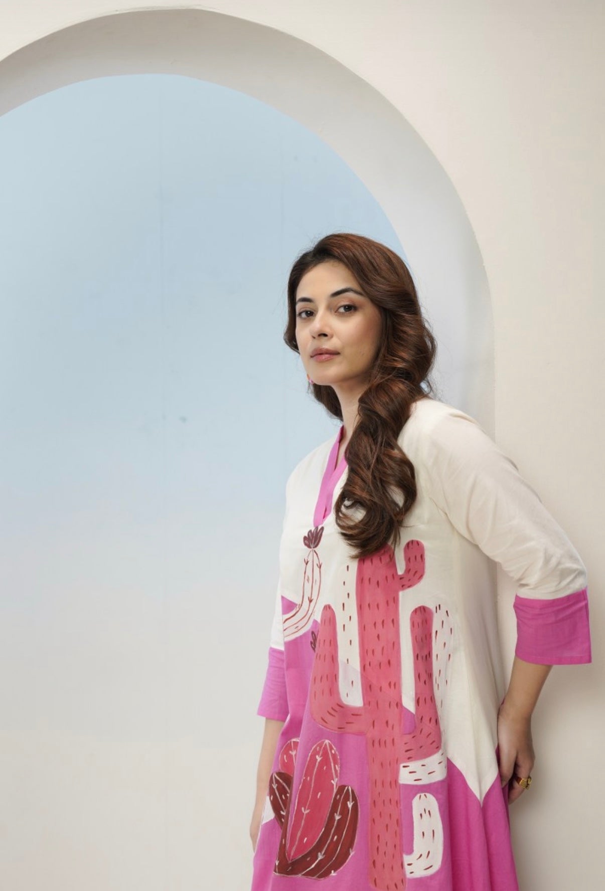 Blooming Desert Pink Kurta Dress