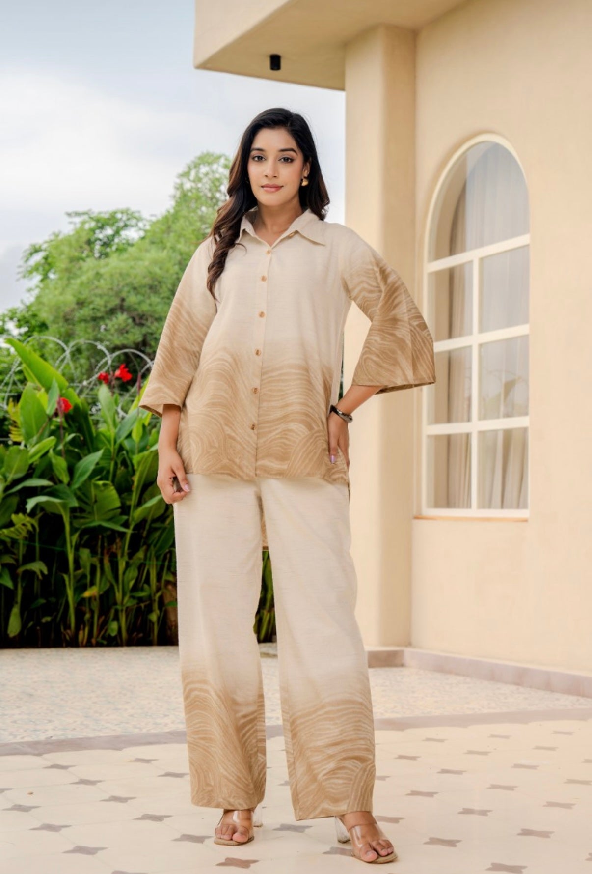 Desert Ripple Beige Co-Ord Set