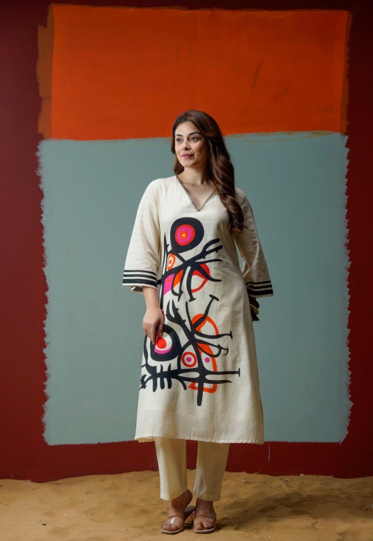 Echoes of Art Cotton Kurta Set