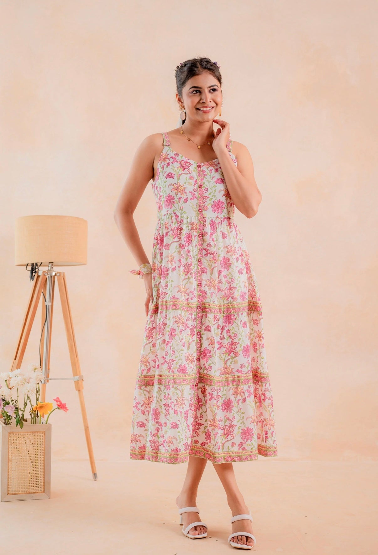 Garden Glow Tiered Dress