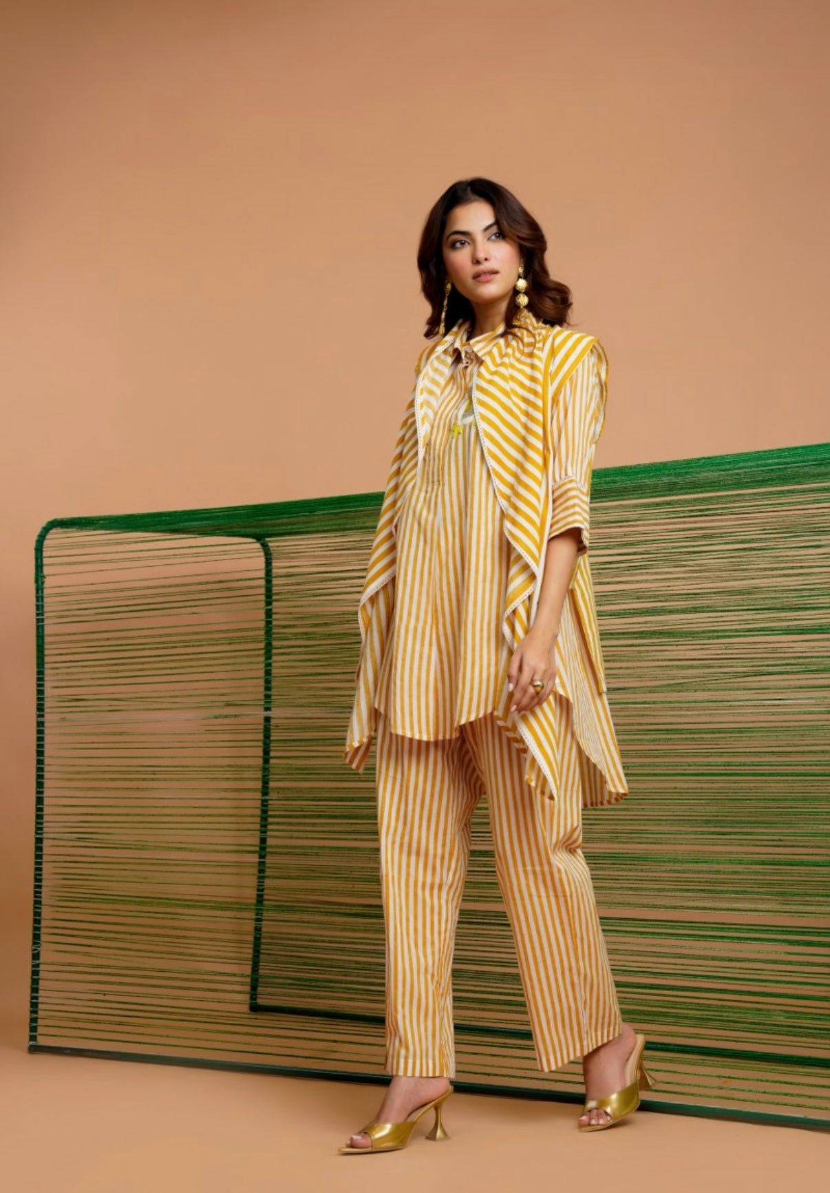 Golden Loom Striped Co-Ord Set