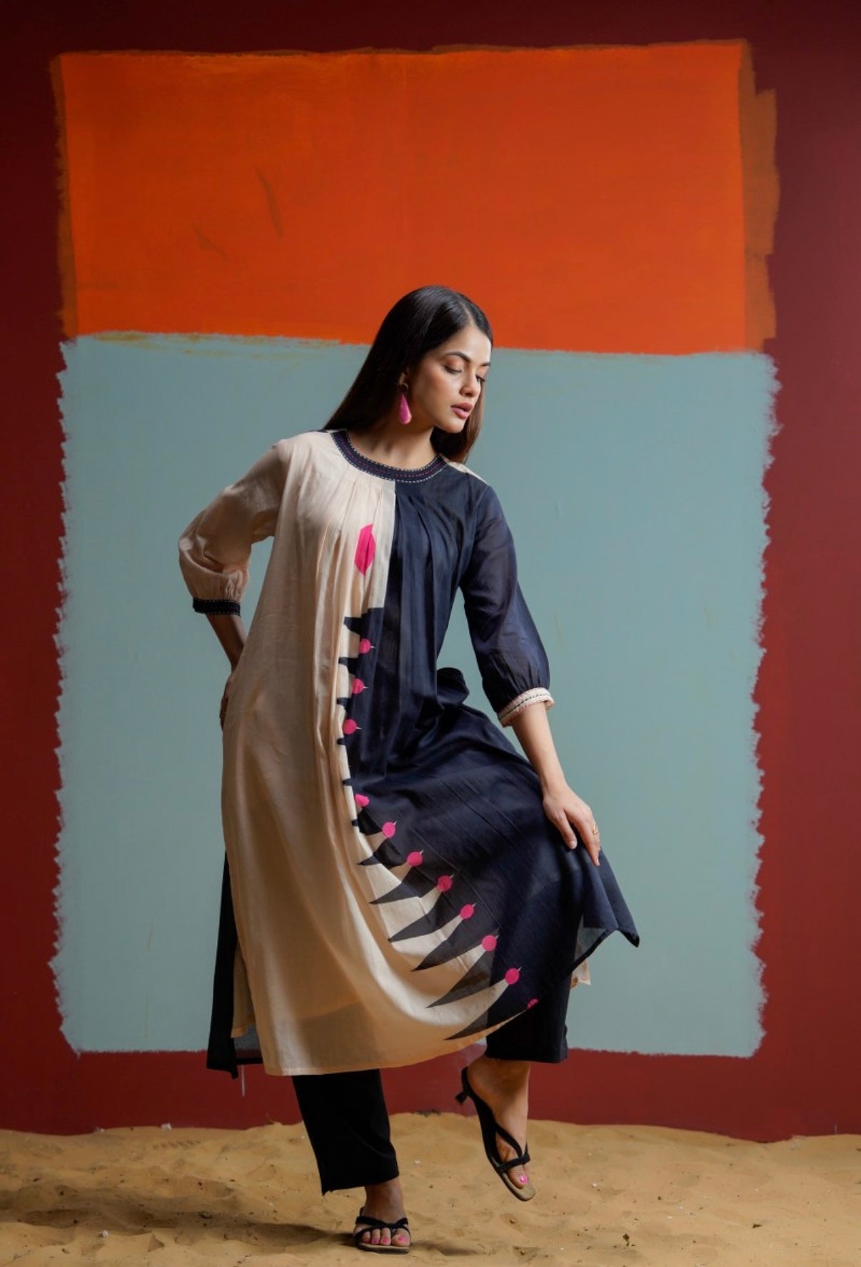 Inkline Ivory Statement Kurta