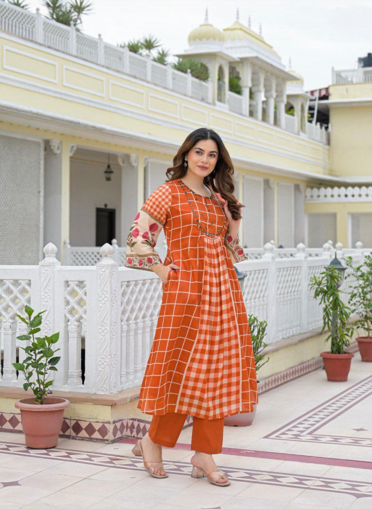 Cinnamon Blossom Charm Kurta Set