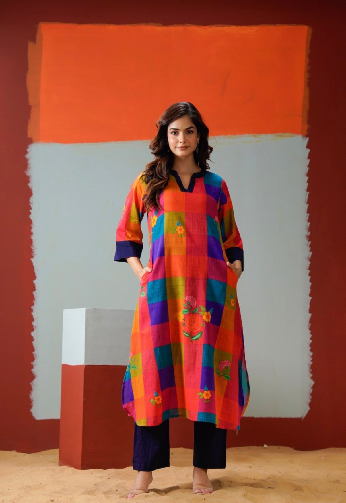 Prism Petal Fusion Kurta Set
