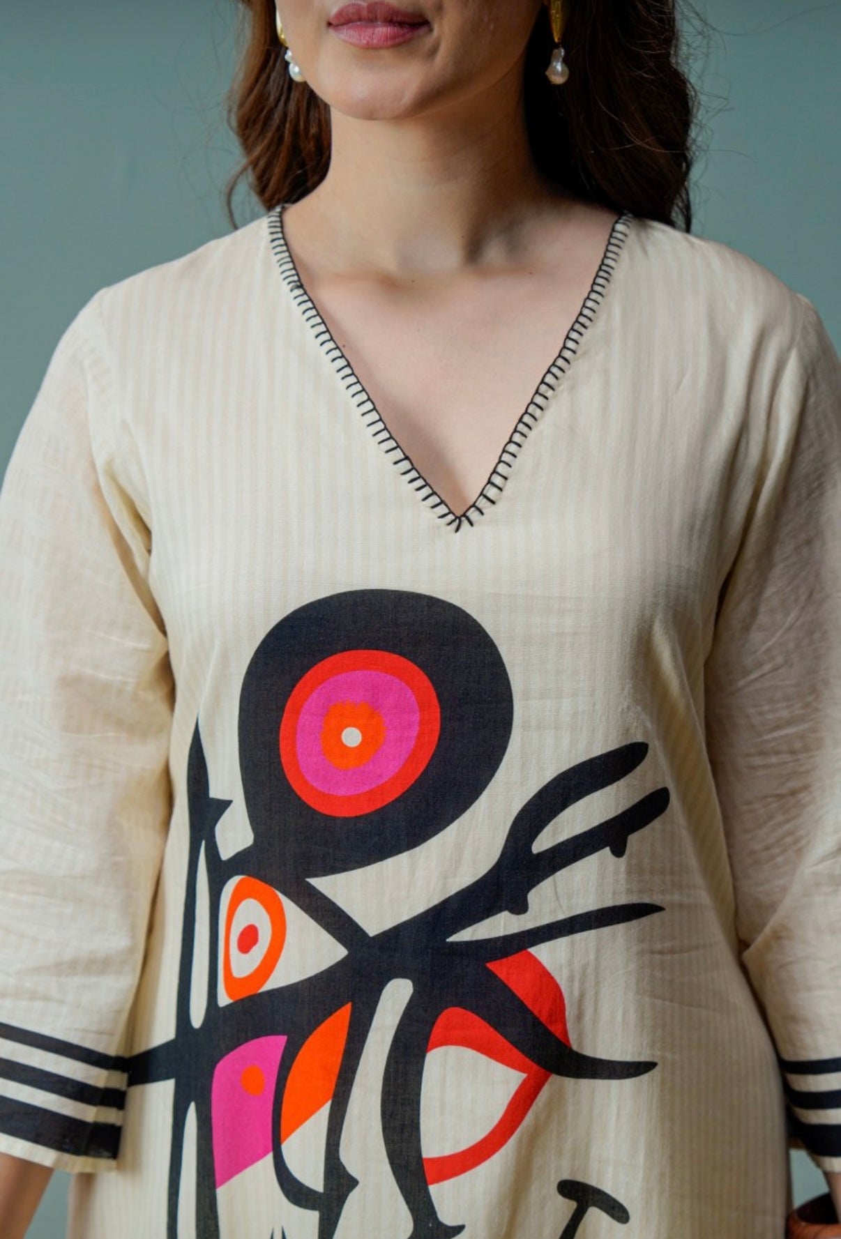 Echoes of Art Cotton Kurta Set