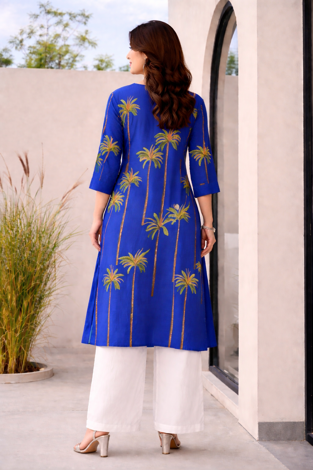 Royal Oasis Palm Kurta Set