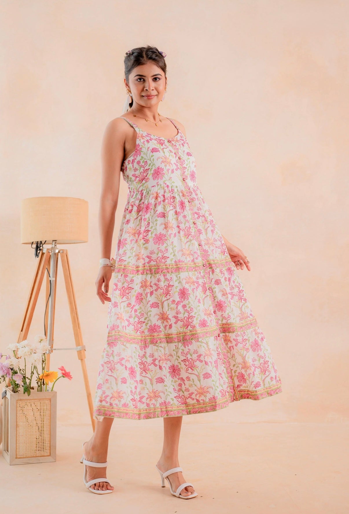 Garden Glow Tiered Dress