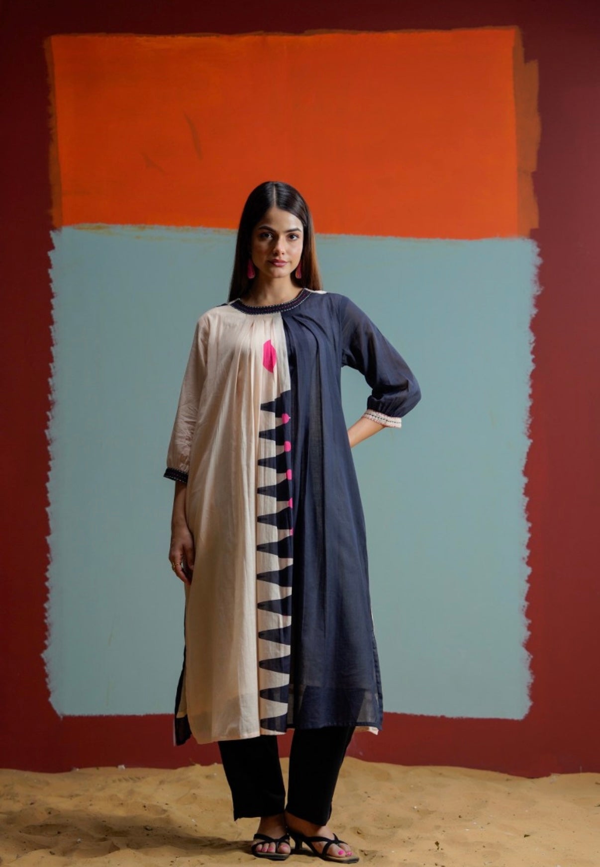 Inkline Ivory Statement Kurta