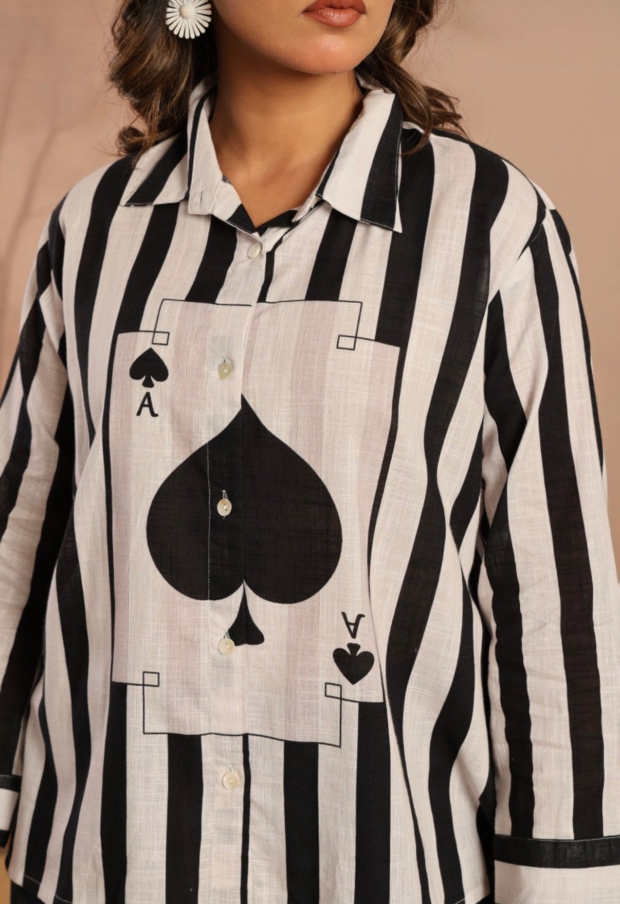 Noir Ace Graphic Stripe Shirt