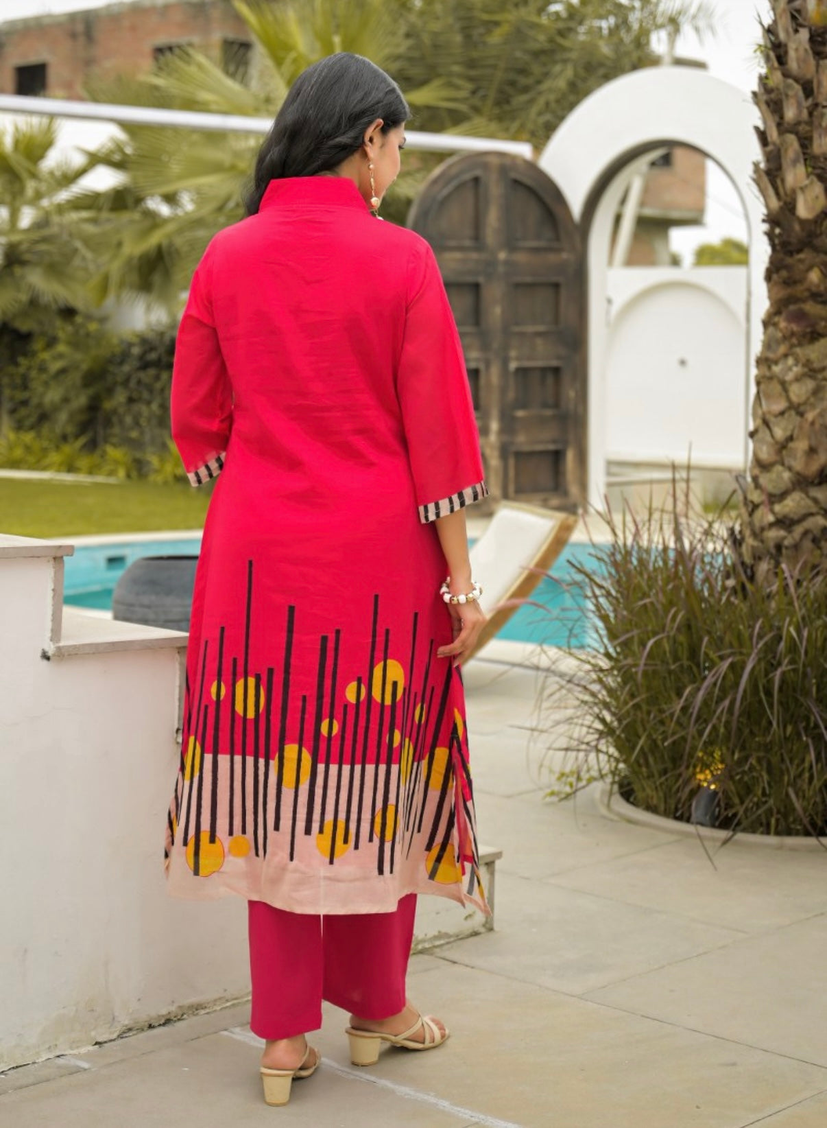 Bold Beat Crimson Kurta Set