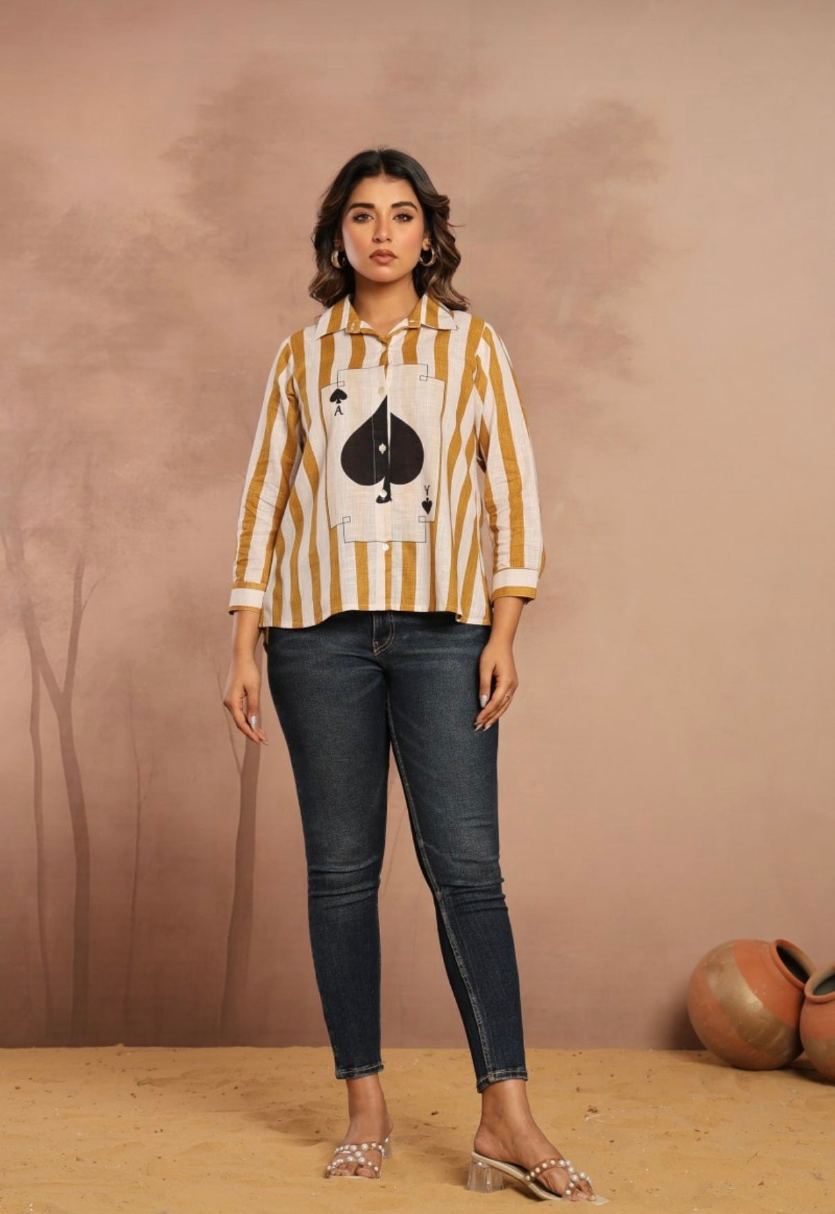 Golden Ace Graphic Stripe Shirt