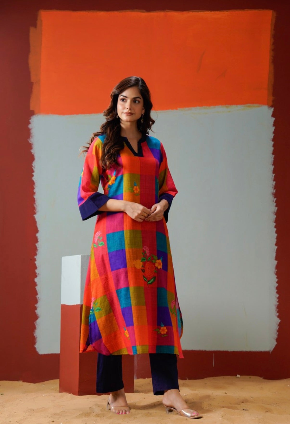 Prism Petal Fusion Kurta Set