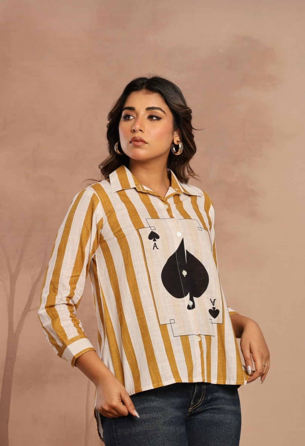 Golden Ace Graphic Stripe Shirt