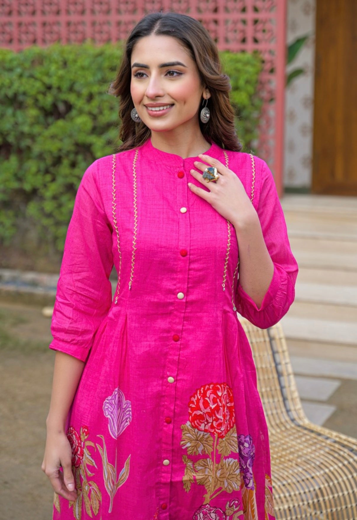 Rangrez Garden Pink Kurta Set
