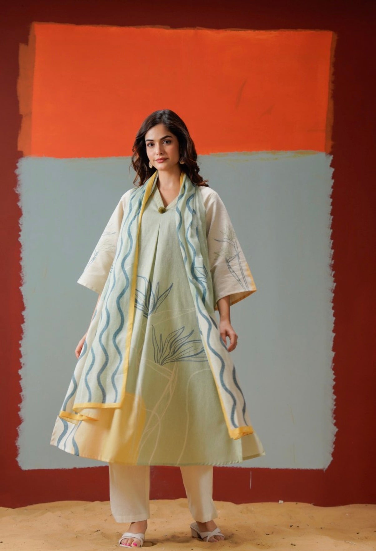 Willow Breeze Cotton Kurta Set
