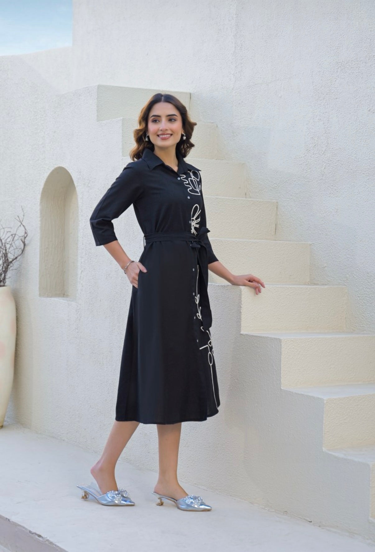 Urban Canvas Art Midi Dress