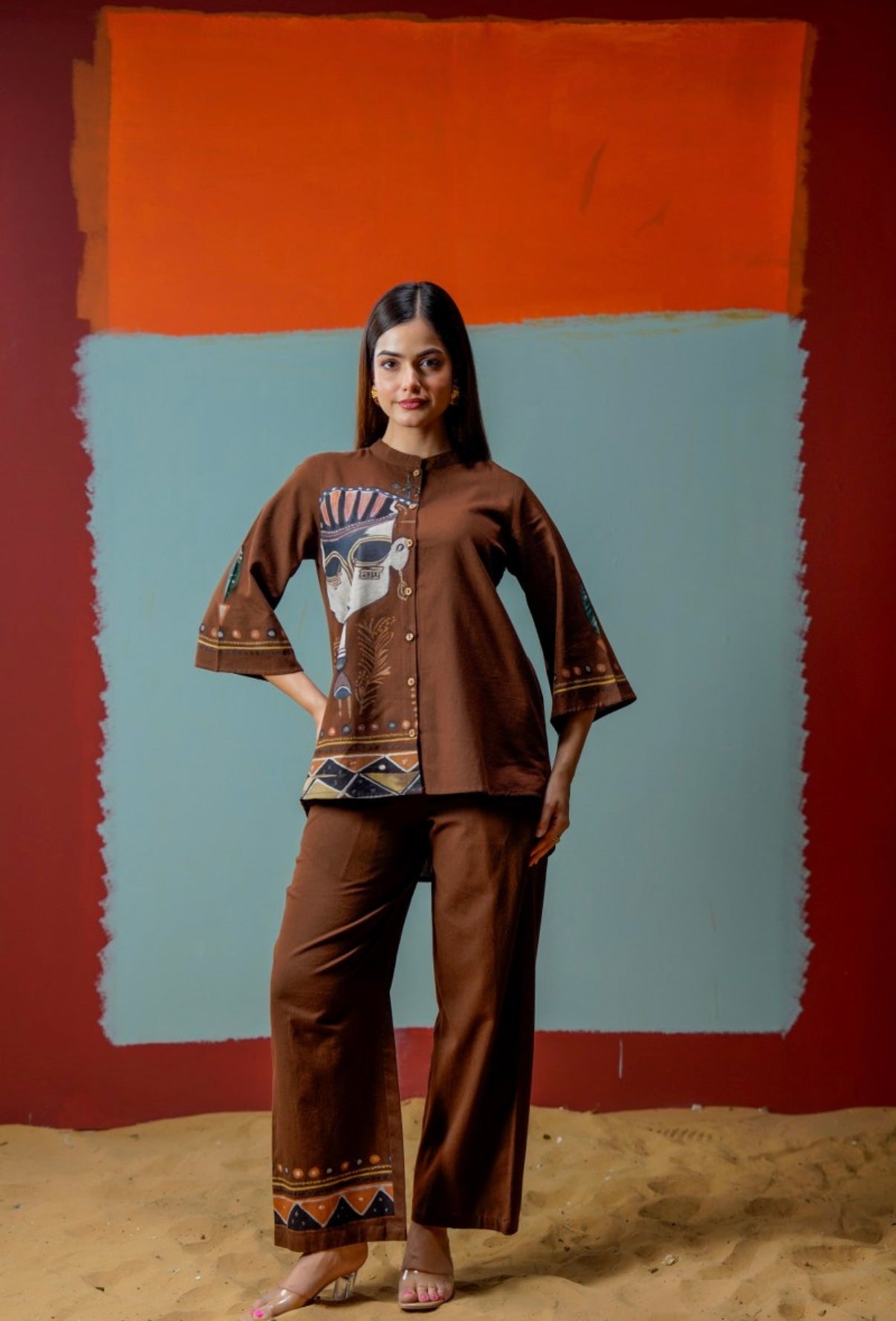 Tribal Tale Brown Co-Ord Set