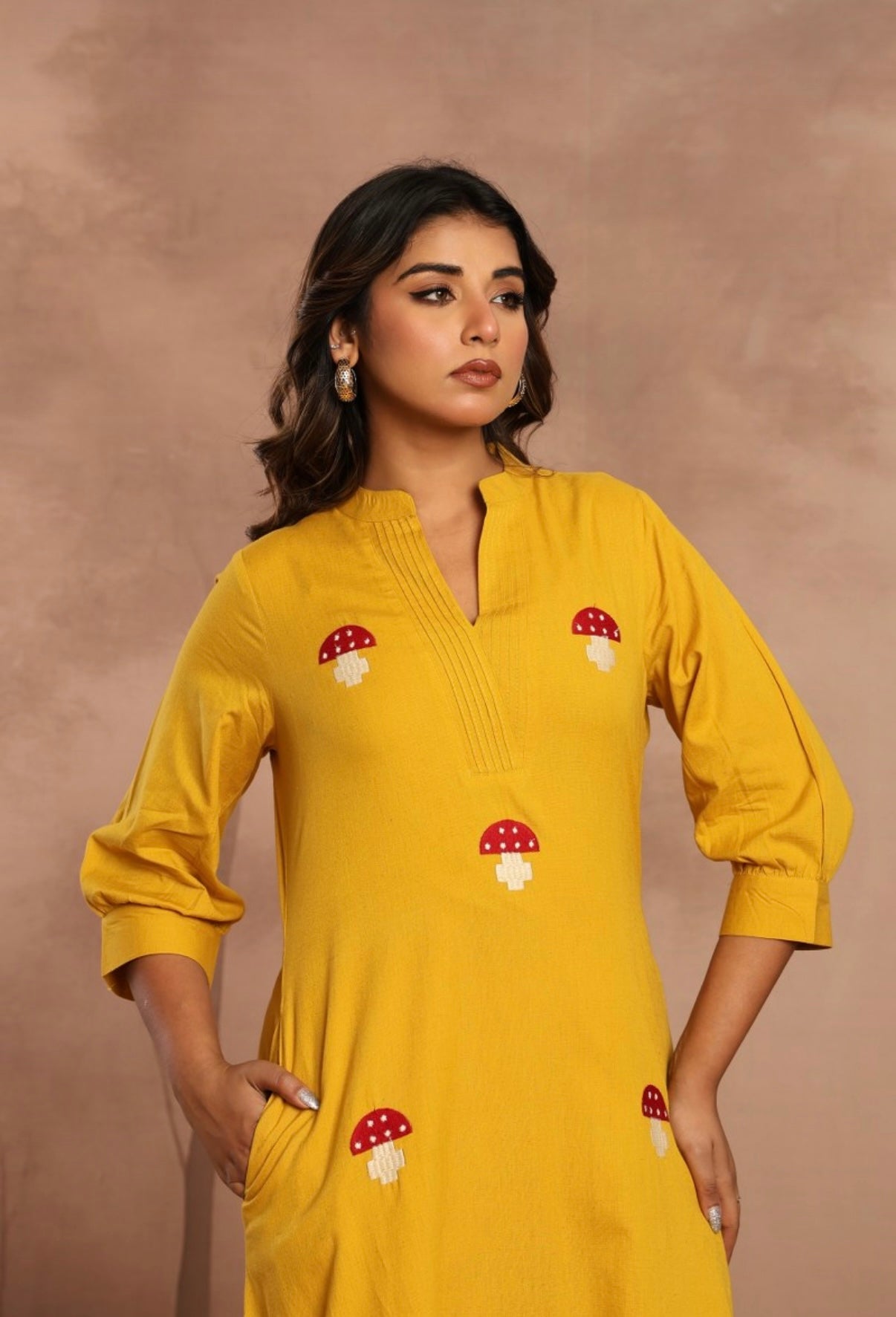 Sunshroom Mustard Kurta Set
