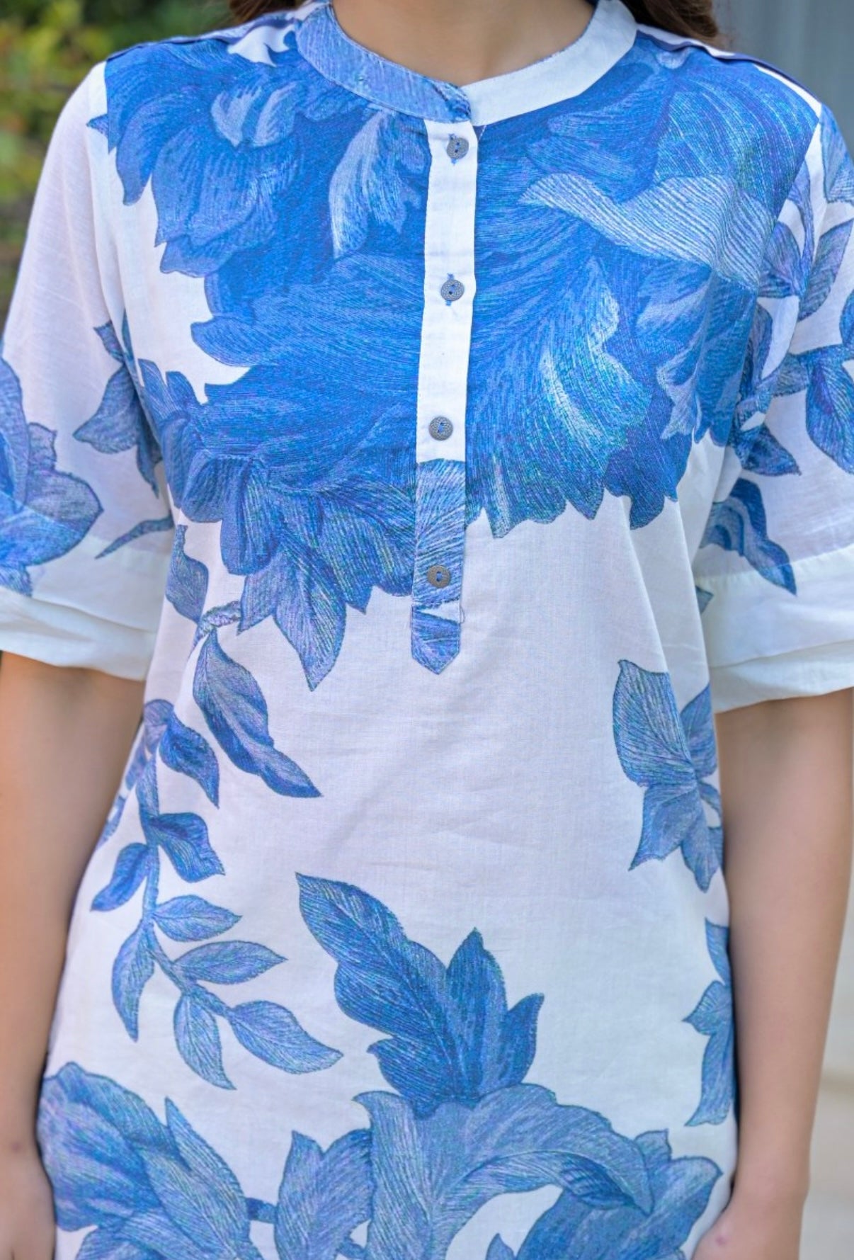 Coastal Blossom Ivory Kurta Set
