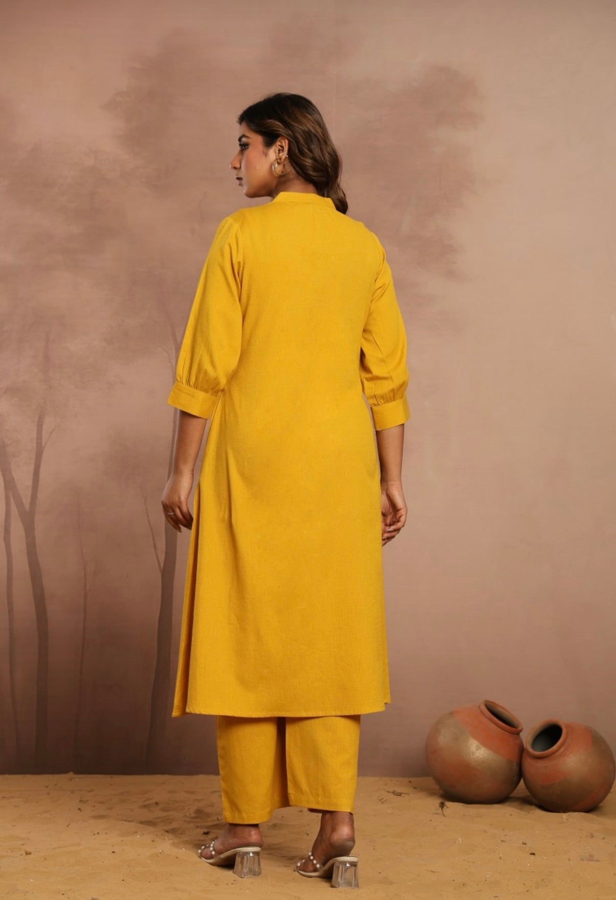 Sunshroom Mustard Kurta Set