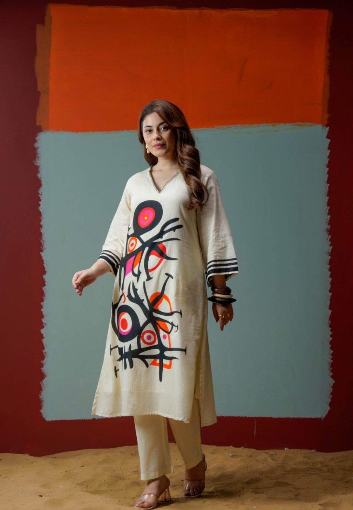 Echoes of Art Cotton Kurta Set